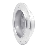 R1 Concepts R1 2007-2018 Jeep Wrangler Rear Right Drilled & Slotted Silver Brake Rotor