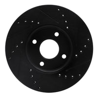 R1 Concepts R1 05-12 Ford Focus Front Left Drilled & Slotted Black Brake Rotor