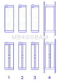King Engine Bearings Nissan VG20E/VG20DET V6 (Size 0.75) Main Bearing Set