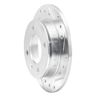R1 Concepts R1 78-80 Ford Fiesta (USA/Canada) Front Right Drilled & Slotted Silver Brake Rotor