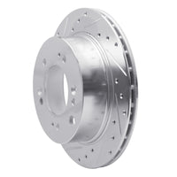 R1 Concepts R1 07-09 Kia SORENTO Rear Left Drilled & Slotted Silver Brake Rotor