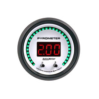 Autometer 52.4mm White Two Channel 0-2000 Degree Pyrometer (EGT) Phantom Elite Digital Gauge