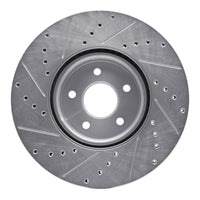 R1 Concepts R1 04-19 Ford Escape Front Right Drilled & Slotted Silver Brake Rotor