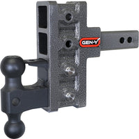GEN-Y Hitch Gen-Y Mega Duty 2in Shank 5in Offset Drop 2K TW 16K Hitch w/GH-051 Dual-Ball/GH-032 Pintle Lock