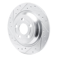 R1 Concepts R1 22-25 Ford Maverick Rear Left Drilled & Slotted Silver Brake Rotor