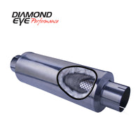 Diamond Eye Performance Diamond Eye MFLR 4inID SGL IN/SGL OUT 7inDIA X 24in BODY 30in LENGTH PERF SLOTTED ENDS 409 SS