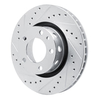 R1 Concepts R1 87-88 BMW M6 Front Left Drilled & Slotted Silver Brake Rotor