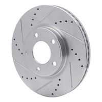 R1 Concepts R1 07-08 Ford Edge Front Left Drilled & Slotted Silver Brake Rotor