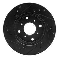 R1 Concepts R1 92-96 Honda Prelude Front Right Drilled & Slotted Black Brake Rotor