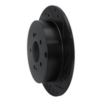R1 Concepts R1 04-11 Mitsubishi Endeavor Rear Right Drilled & Slotted Black Brake Rotor