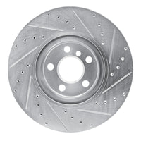 R1 Concepts R1 15-25 BMW 228I Gran Coupe Front Left Drilled & Slotted Silver Brake Rotor