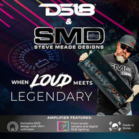 DS18 Steave Meade Colab 1-Channel Amp Class D 8500/1ohm 5700/2ohm 3300/4ohm Watts LED Lights