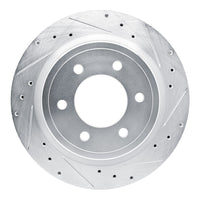 R1 Concepts R1 21-25 Ford F-150 4WD Rear Right Drilled & Slotted Silver Brake Rotor