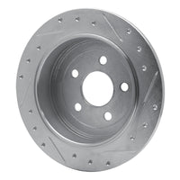 R1 Concepts R1 95-03 Ford Windstar Rear Left Drilled & Slotted Silver Brake Rotor