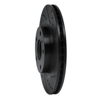 R1 Concepts R1 03-05 Infiniti G35 Front Right Drilled & Slotted Black Brake Rotor