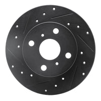 R1 Concepts R1 84-88 Chevrolet Nova Front Left Drilled & Slotted Black Brake Rotor