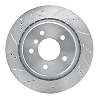 R1 Concepts R1 95-02 BMW Z3 Right Rear Drilled & Slotted Silver Brake Rotor