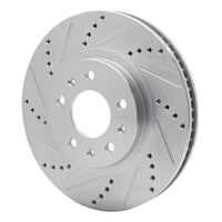 R1 Concepts R1 03-07 Cadillac CTS Front Left Drilled & Slotted Silver Brake Rotor