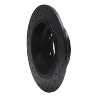 R1 Concepts R1 91-99 Acura RL Rear Right Drilled & Slotted Black Brake Rotor
