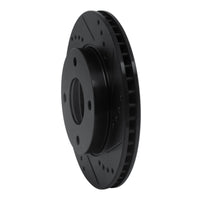 R1 Concepts R1 07-17 Nissan TIIDA (Mexico) Front Right Drilled & Slotted Black Brake Rotor