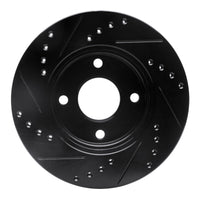 R1 Concepts R1 00-15 Ford Ikon (Mexico / Made In India) Front Right Drilled & Slotted Black Brake Rotor