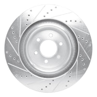 R1 Concepts R1 03-17 Dodge Viper Front Right Drilled & Slotted Silver Brake Rotor