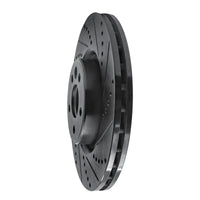 R1 Concepts R1 2007-2016 Volvo S60 Front Right Drilled & Slotted Black Brake Rotor