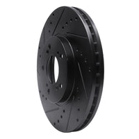 R1 Concepts R1 99-04 Acura RL Front Left Drilled & Slotted Black Brake Rotor