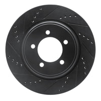 R1 Concepts R1 06-10 Ford Explorer Front Left Drilled & Slotted Black Brake Rotor