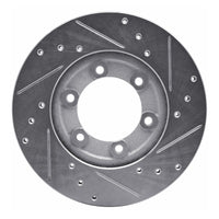 R1 Concepts R1 86-93 Mazda B2200 Front Left Drilled & Slotted Silver Brake Rotor