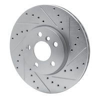 R1 Concepts R1 16-24 Mini Cooper Clubman Front Right Drilled & Slotted Silver Brake Rotor