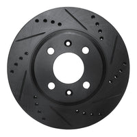R1 Concepts R1 87-93 Saab 900 Front Right Drilled & Slotted Black Brake Rotor