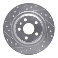 R1 Concepts R1 18-25 Volvo S60 Rear Left Drilled & Slotted Silver Brake Rotor