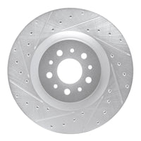 R1 Concepts R1 15-22 Ram Promaster City Front Left Drilled & Slotted Silver Brake Rotor
