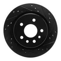 R1 Concepts R1 01-01 Cadillac CATERA Rear Right Drilled & Slotted Black Brake Rotor
