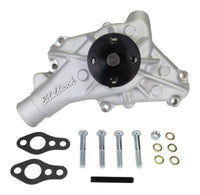 Edelbrock Long Water Pump For Small-Block Chevy, Reverse Rotation, Satin Finish