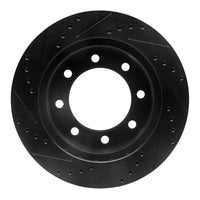 R1 Concepts R1 99-99 Ford F-250 4WD (Super Duty) Front Right Drilled & Slotted Black Brake Rotor