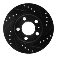 R1 Concepts R1 01-06 Audi TT Quattro Rear Left Drilled & Slotted Black Brake Rotor