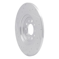 R1 Concepts R1 14-23 Jeep Cherokee Rear Right Drilled & Slotted Silver Brake Rotor