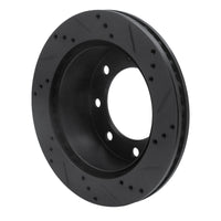 R1 Concepts R1 99-05 Ford F-250 2WD (Super Duty) Rear Left Drilled & Slotted Black Brake Rotor