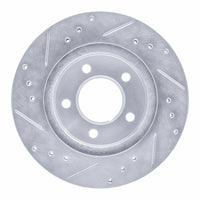 R1 Concepts R1 98-00 Chrysler LHS Front Right Drilled & Slotted Silver Brake Rotor