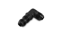 Vibrant -12AN Bulkhead Adapter 90 Degree Elbow Fitting - Anodized Black Only