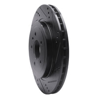 R1 Concepts R1 05-11 Cadillac CTS Rear Right Drilled & Slotted Black Brake Rotor