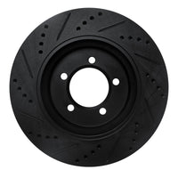 R1 Concepts R1 02-05 Ford Explorer Front Right Drilled & Slotted Black Brake Rotor