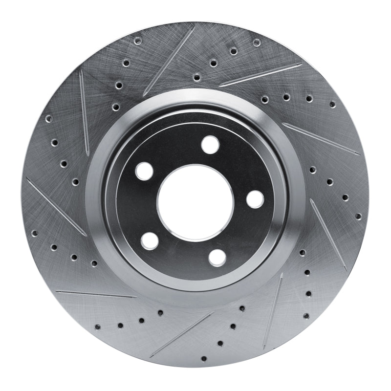 R1 Concepts R1 20-25 Ford Police Interceptor Utility Front Left Drilled & Slotted Silver Brake Rotor