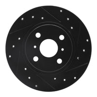 R1 Concepts R1 87-89 Toyota MR2 Rear Right Drilled & Slotted Black Brake Rotor