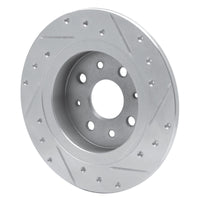 R1 Concepts R1 98-03 Kia SEPHIA Rear Left Drilled & Slotted Silver Brake Rotor