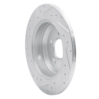 R1 Concepts R1 18-23 Genesis G70 Rear Right Drilled & Slotted Silver Brake Rotor