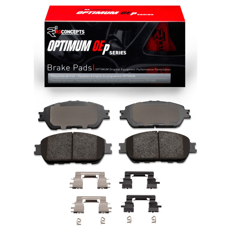 R1 Concepts R1 04-10 Toyota Camry Front Optimum OE Brake Pads & Hardware Kit