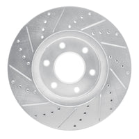 R1 Concepts R1 06-09 Chevrolet Trailblazer Front Right Drilled & Slotted Silver Brake Rotor